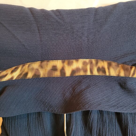 Soft Surroundings Savannah Women's Navy Crinkle Maxi Dress Petite XS - Picture 9 of 13